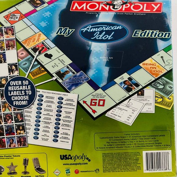 Vintage Monopoly My American Idol Edition Board Game Hasbro USAopoly Sealed - Picture 5 of 7